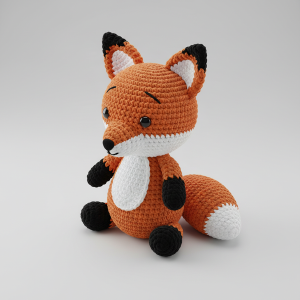 Crochet Fox Plush Pattern PDF - Adorable Woodland Amigurumi Toy