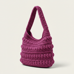Crochet Bobble Bag Pattern PDF - Vibrant Fuchsia Textured Purse