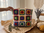 Crochet Granny Bag Pattern PDF - Colorful Tote 5 Versions US UK FR IT - Instant Download
