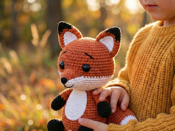 Crochet Fox Plush Pattern PDF - Adorable Woodland Amigurumi Toy
