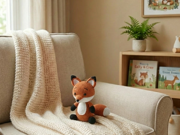 Crochet Fox Plush Pattern PDF - Adorable Woodland Amigurumi Toy