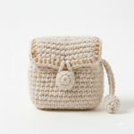 Crochet Mini Pouch Pattern PDF - Charming Coin Purse Small Bag in Mustard and Cream