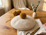 Crochet Slouchy Beret Pattern PDF - Stylish Pom Pom Hat 5 Versions - Instant Download
