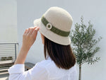 Crochet Bucket Hat Pattern PDF - Modern Two-Tone Colorblock Design