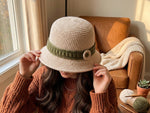 Crochet Bucket Hat Pattern PDF - Modern Two-Tone Colorblock Design