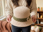 Crochet Bucket Hat Pattern PDF - Modern Two-Tone Colorblock Design
