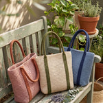 Crochet Tote Bag Pattern PDF - Modern Two-Tone Design