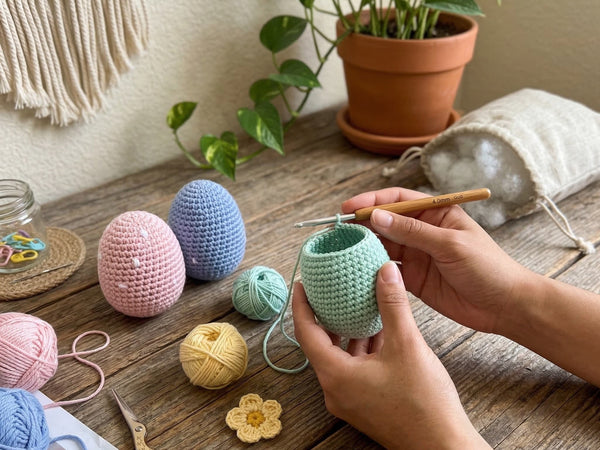 Crochet Easter Eggs Pattern - Miniature Spring Decoration Collection in Pastel Colors