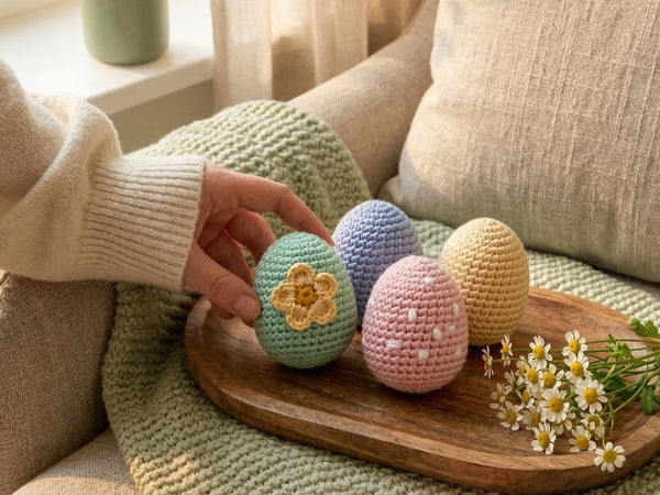 Crochet Easter Eggs Pattern - Miniature Spring Decoration Collection in Pastel Colors