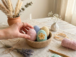 Crochet Easter Eggs Pattern - Miniature Spring Decoration Collection in Pastel Colors