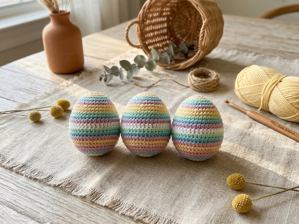 Crochet Easter Egg Pattern - Cheerful Rainbow Spring Decoration for Beginners