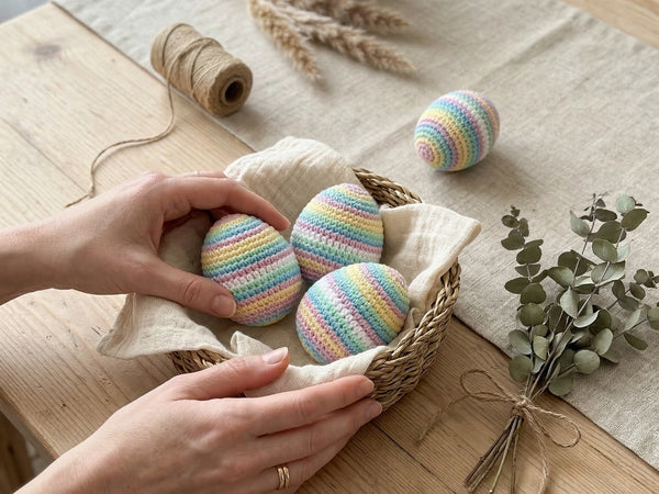 Crochet Easter Egg Pattern - Cheerful Rainbow Spring Decoration for Beginners