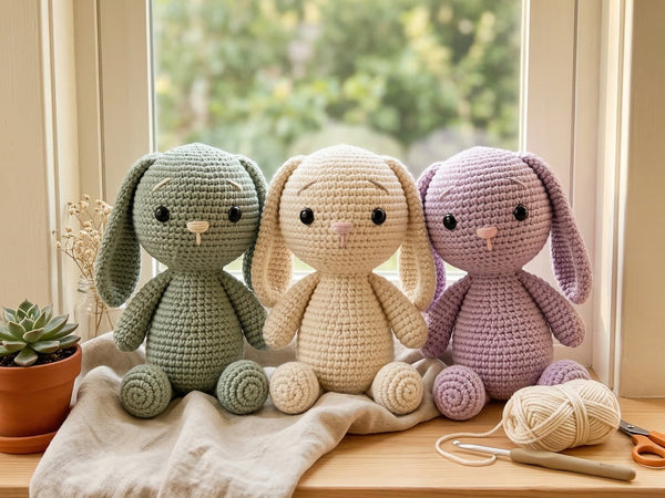Crochet Bunny Pattern - Adorable Stuffed Bunny Amigurumi Toy for Beginners and Beyond