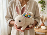 Crochet Easter Bunny Pattern - Sweet Treat Rabbit with Hidden Candy Pocket