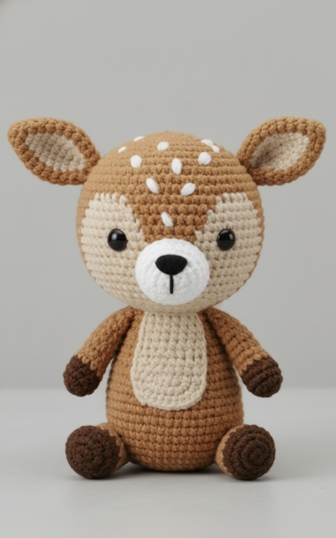 Crochet Deer Amigurumi Pattern - Adorable Woodland Fawn Stuffed Animal