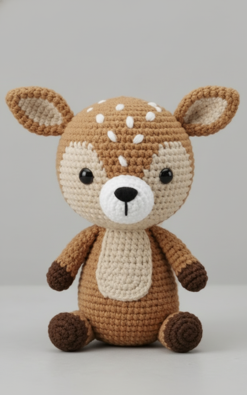 Crochet Deer Amigurumi Pattern - Adorable Woodland Fawn Stuffed Animal