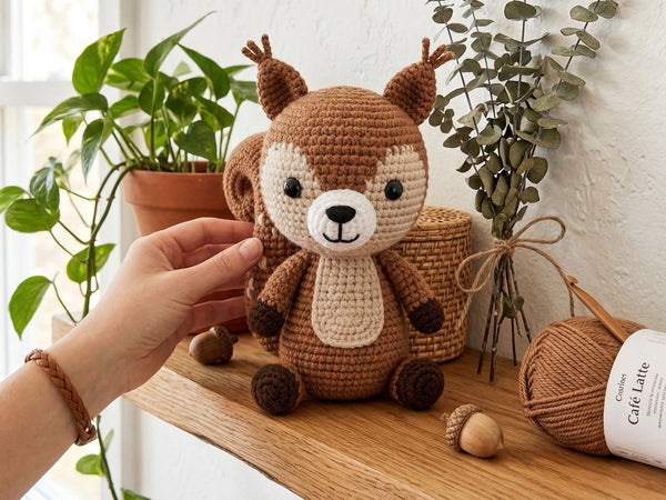 Crochet Squirrel Pattern - Charming Woodland Amigurumi with Bushy Tail and Sweet Expression