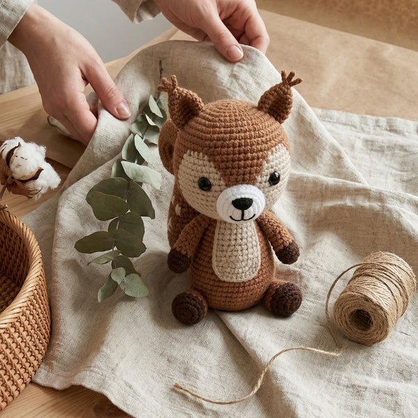 Crochet Squirrel Pattern - Charming Woodland Amigurumi with Bushy Tail and Sweet Expression