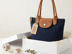 Crochet Tote Bag Pattern - Chic Two-Tone Structured Bag with Magnetic Clasp Closure