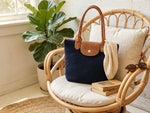 Crochet Tote Bag Pattern - Chic Two-Tone Structured Bag with Magnetic Clasp Closure