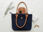 Crochet Tote Bag Pattern - Chic Two-Tone Structured Bag with Magnetic Clasp Closure