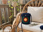 Crochet Bucket Bag Pattern - Vibrant Floral Design with Colorwork Motifs