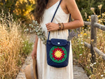 Crochet Bucket Bag Pattern - Vibrant Floral Design with Colorwork Motifs