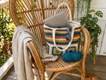 Crochet Tote Bag Pattern - Vibrant Striped Granny Square Market Bag with Colorful Texture
