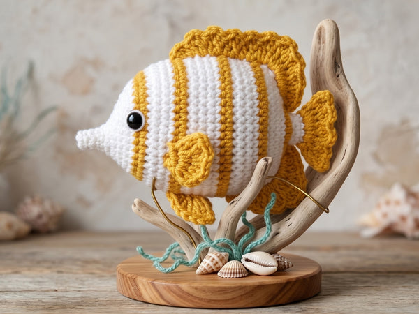 Crochet Fish Pattern - Cheerful Sunny No-Sewing Amigurumi Fish Toy for Nursery Decor
