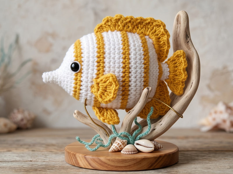 Crochet Fish Pattern - Cheerful Sunny No-Sewing Amigurumi Fish Toy for Nursery Decor