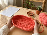 Crochet Hobo Bag Pattern - Trendy Coral Slouchy Shoulder Bag - No-Sewing Technique